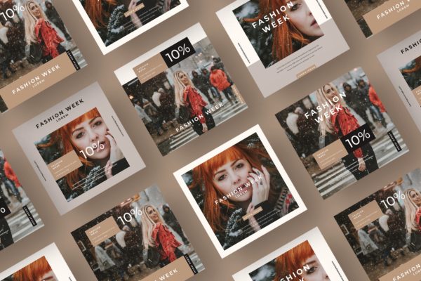 时装主题营销社交推广设计素材包v106 SRTP – Social Media Kit.106