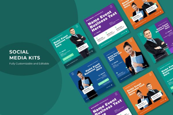 演讲会议/讲座活动社交宣传设计素材v71 SRTP – Social Media Kit.71