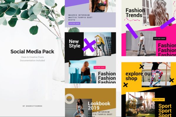 时装品牌社交媒体推广Banner横幅广告设计模板蚂蚁素材精选v84 Social Media Banners – Vol84