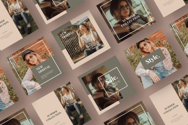 社交媒体新媒体促销广告设计模板第一素材精选素材v37 ADL Social Media Kit.37