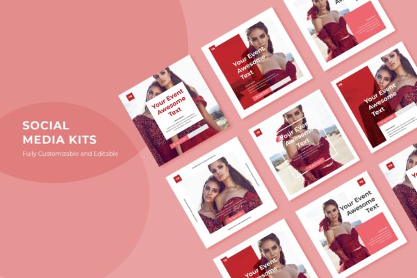 社交媒体平台广告设计模板第一素材精选v78 SRTP – Social Media Kit.78