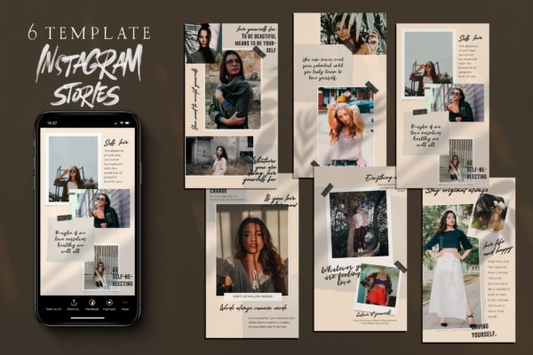 品牌故事营销Instagram社交设计素材 The Paper Instagram Stories