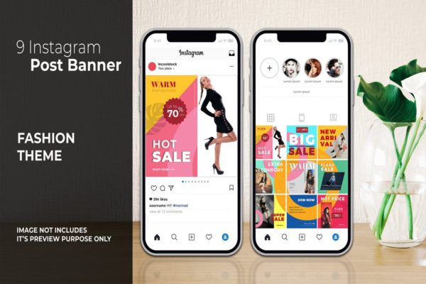 Instagram社交平台时尚促销广告设计模板第一素材精选 Fashion Instagram Post