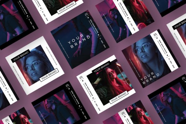 潮牌社交网站营销广告设计模板蚂蚁素材精选v109 SRTP – Social Media Kit.109