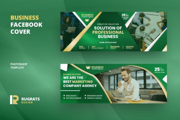 企业社交推广Facebook封面设计模板第一素材精选 Business R7 Facebook Cover Template