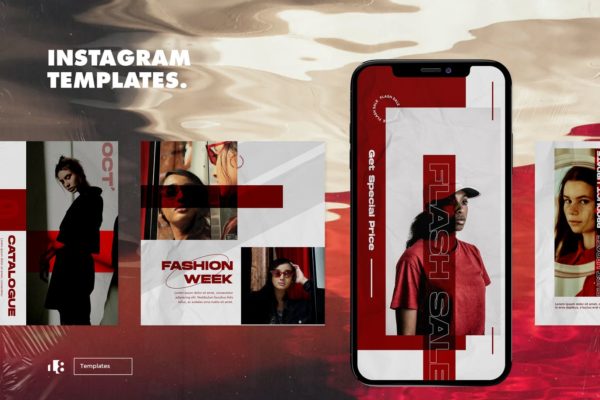 时尚服饰品牌故事Instagram社交推广贴图设计模板蚂蚁素材精选 Instagram Template