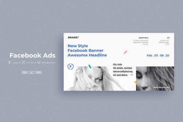 Facebook社交媒体店铺活动宣传广告设计模板第一素材精选v27 SRTP – Facebook Ads.v27