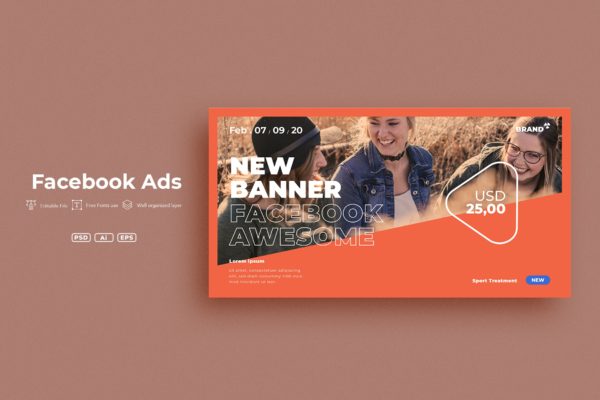 Facebook社交媒体品牌活动广告设计模板第一素材精选v25 SRTP – Facebook Ads.v25