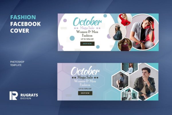 Facebook封面广告设计模板蚂蚁素材精选 Fashion R3 Facebook Cover Template