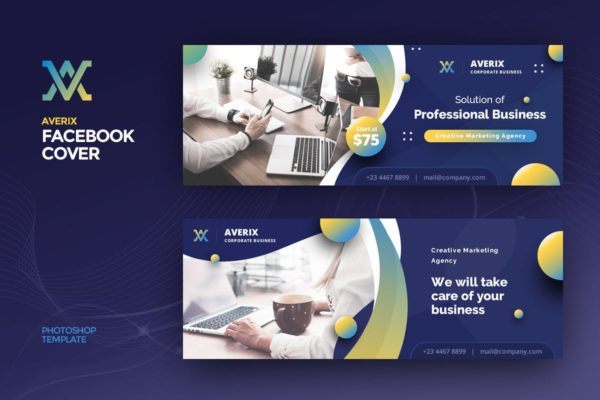 创意营销推广代理公司Facebook主页封面设计模板蚂蚁素材精选 Facebook Cover