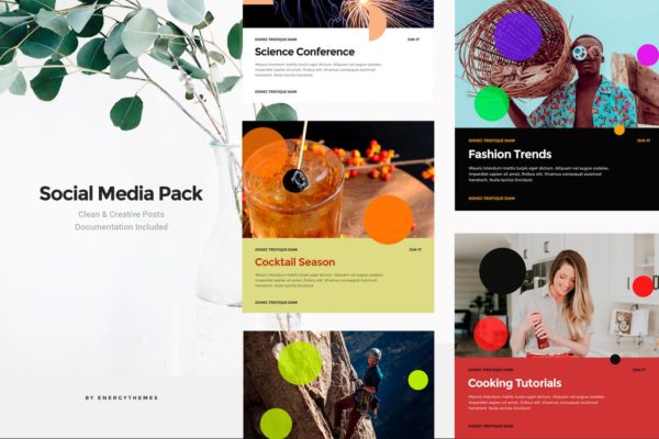 多行业适用社交媒体Banner横幅广告设计模板第一素材精选v85 Social Media Banners – Vol85