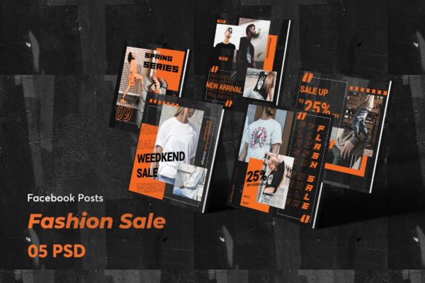 时尚促销Facebook社交贴图广告模板第一素材精选 Creative Fashion Sale Facebook Post