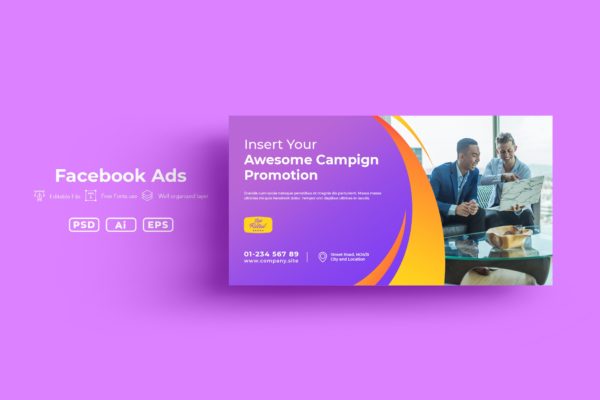 Facebook企业营销广告设计模板第一素材精选v31 ADL Facebook Ads.v31