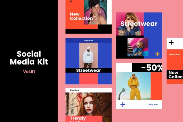社交媒体方形品牌推广设计模板第一素材精选v51 Social Media Kit (Vol.51)