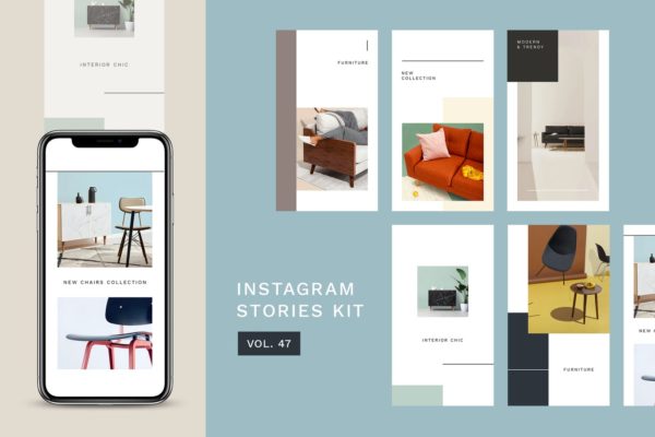 性冷淡风社交媒体设计素材包v47 Social Media Kit (Vol.47)