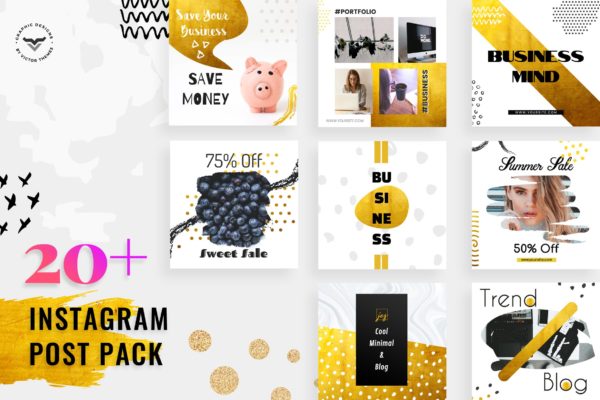 20+Instagram社交媒体创意图形设计广告模板第一素材精选 Instagram Post Social Media Template