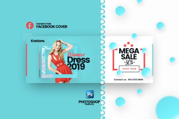 Kastore-时尚服饰促销广告Facebook封面设计模板第一素材精选 Kastore – Fashion Store Facebook Cover template