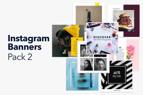 Instagram社交媒体Banner设计模板 Instagram Banners Pack 2