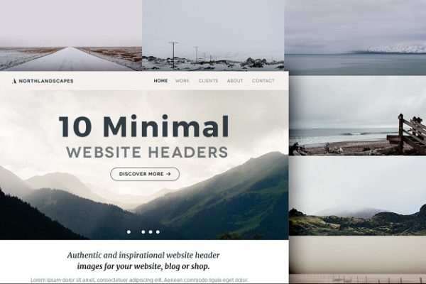 10张网站广告标题照片 10 Website Header Photos (MINIMAL 2)