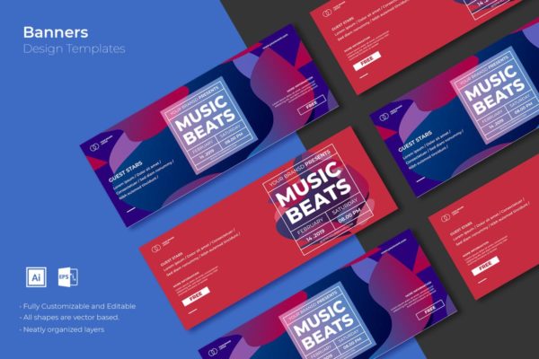 网站创意Banner第一素材精选广告模板v11 SRTP Banners Template.11