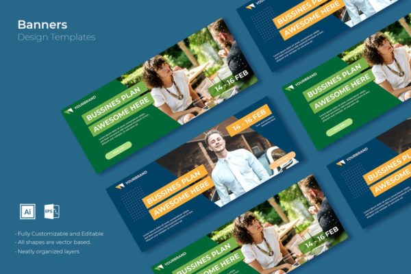 活动事件Banner图Banner蚂蚁素材精选广告模板 SRTP Banners Template.21