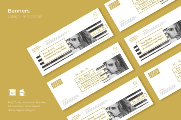 多用途网站Banner广告网站焦点图广告模板V33 SRTP Banners Template.33