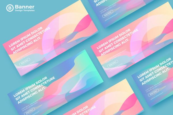 渐变色彩网站广告Banner设计模板 SRTP Banners Template.09