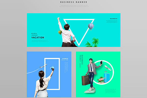 假期旅行旅行社网站Banner蚂蚁素材精选广告模板