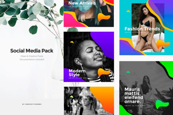 社交媒体平台品牌广告Banner图设计模板v76 Social Media Banners – Vol76