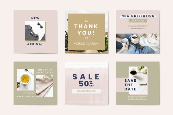 购物&销售广告设计AI矢量模板v2 Shopping & sale advertisement templates vector set