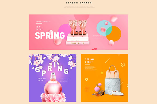 女性奢侈品购物促销活动电商广告Banner图模板