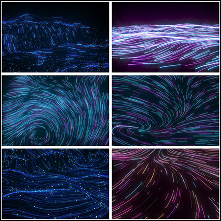 12款创意XP粒子光效背景PSD分层模板