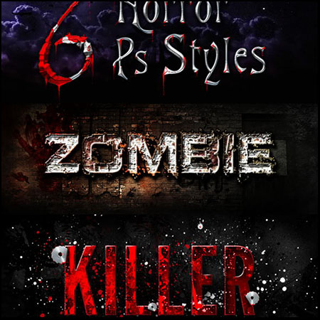 恐怖的万圣节派对等恐怖主题PSD文字