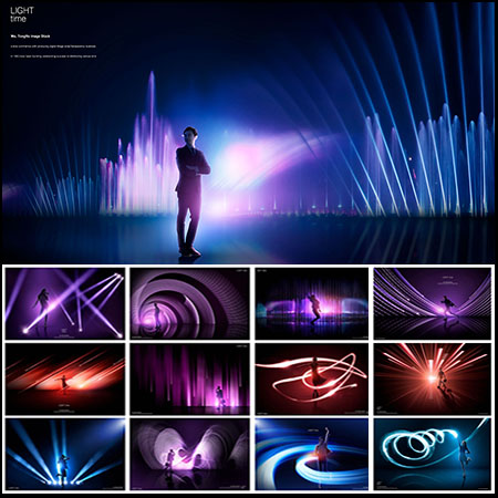 舞台灯光炫彩效果海报展板背景PSD素材