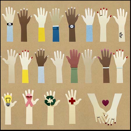 人体器官手的纸工艺PSD样机模型