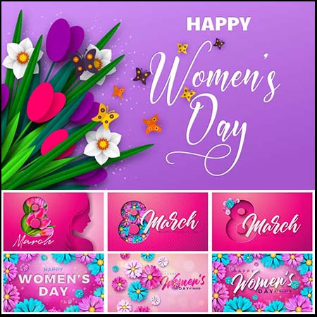 59款38妇女节女王节海报背景插图