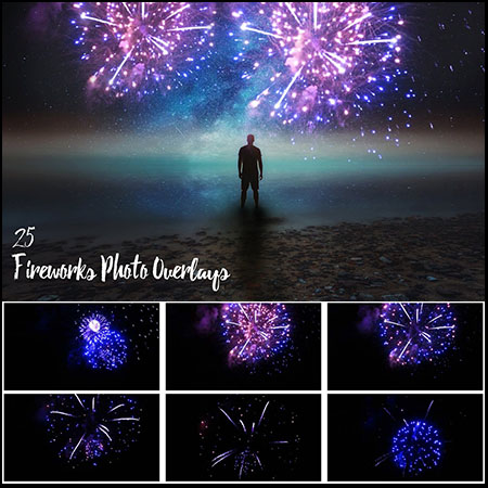 25个燃放的烟花overlay覆盖层素材