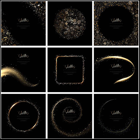 金色光效粒子PSD模板