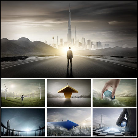 公司企业文化背景商务建筑房地产写字楼办公PSD海报