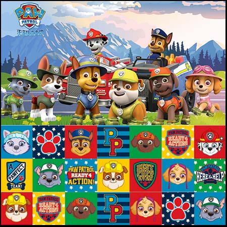 动画片汪汪队插画线稿PSD+AI+PNG免抠图素材