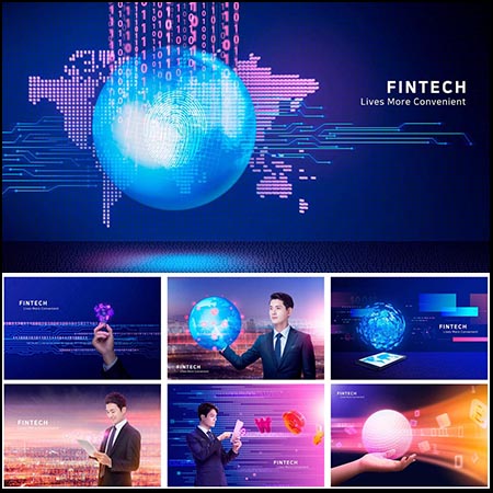 大数据科技Ai人工智能KV主视觉舞台背景PSD海报素材