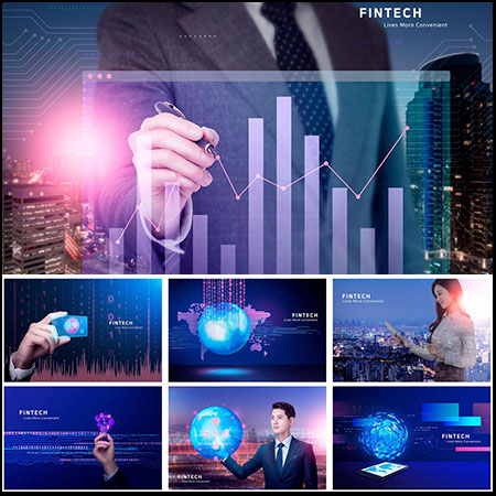 大数据科技Ai人工智能活动KV主视觉海报舞台背景PSD素材