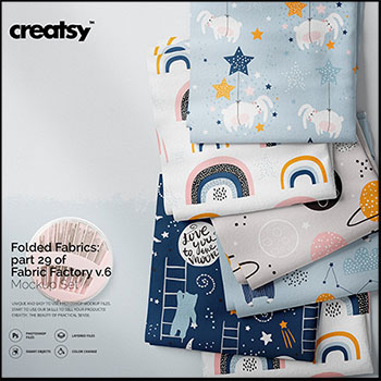 丝巾布艺服装设计布料面料印花图案PSD样机VI展示智能贴图PS素材