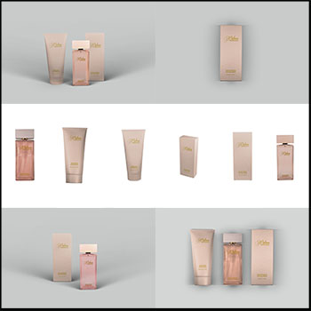 10款淡雅香水和护肤品PSD样机模型