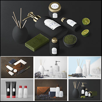 化妆品场景PSD样机模型