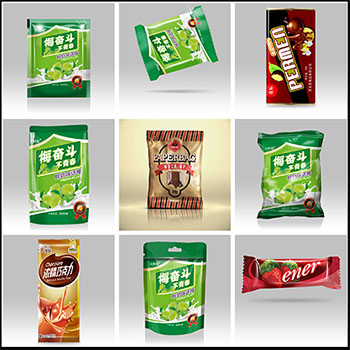 食品零食塑料包装袋PSD样机模型
