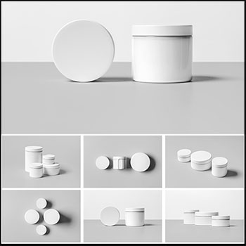 化妆品盒子化妆品罐粉底盒PSD样机模型
