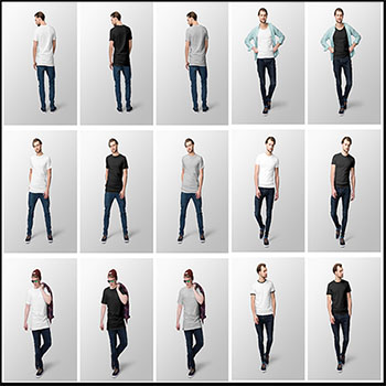 150款男模服装PSD样机模型