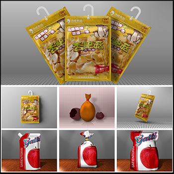 22款食品零食包装袋PSD样机模型