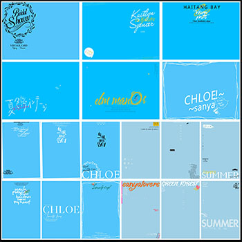 旅拍写真克洛伊PSD文字